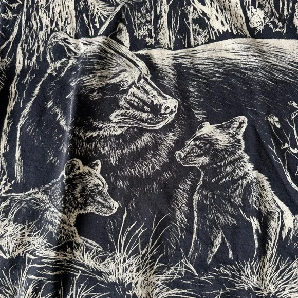 Vintage 90s Bears T-Shirt Mens XL Cub Animals Nature Single Stitch USA AOP Tee - Picture 12 of 15